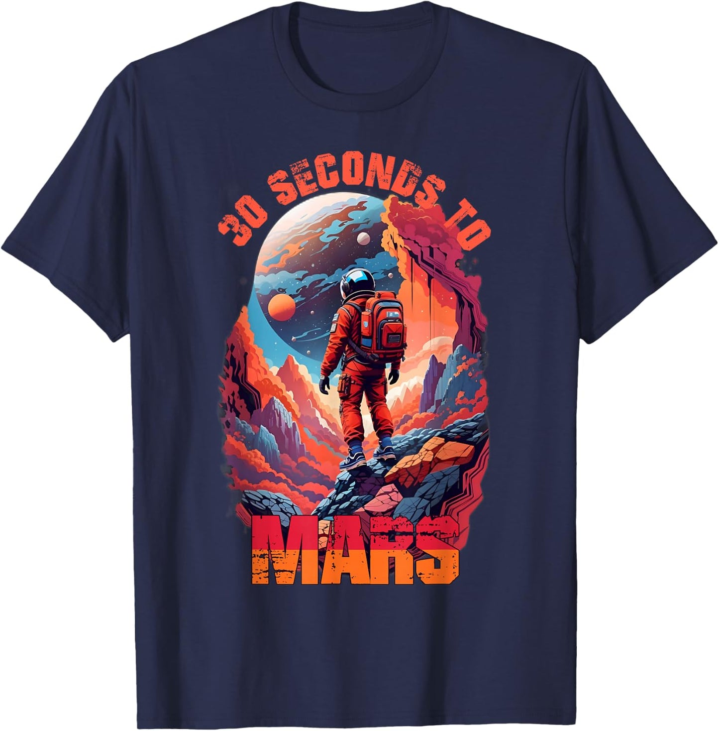 30 Seconds to Mars T-Shirt - T-Shirt | Navy