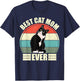Best Cat Mom Ever Shirt, Funny Mother's Day Cat Shirt T-Shirt - T-Shirt | Navy