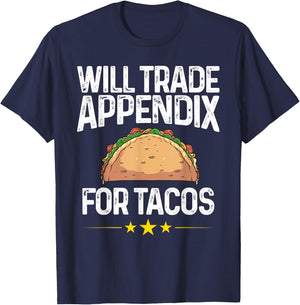 Funny Appendix Gift Men Women Cool Appendix Cancer Surgery T-Shirt - T-Shirt | Navy