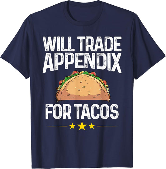 Funny Appendix Gift Men Women Cool Appendix Cancer Surgery T-Shirt - T-Shirt | Navy