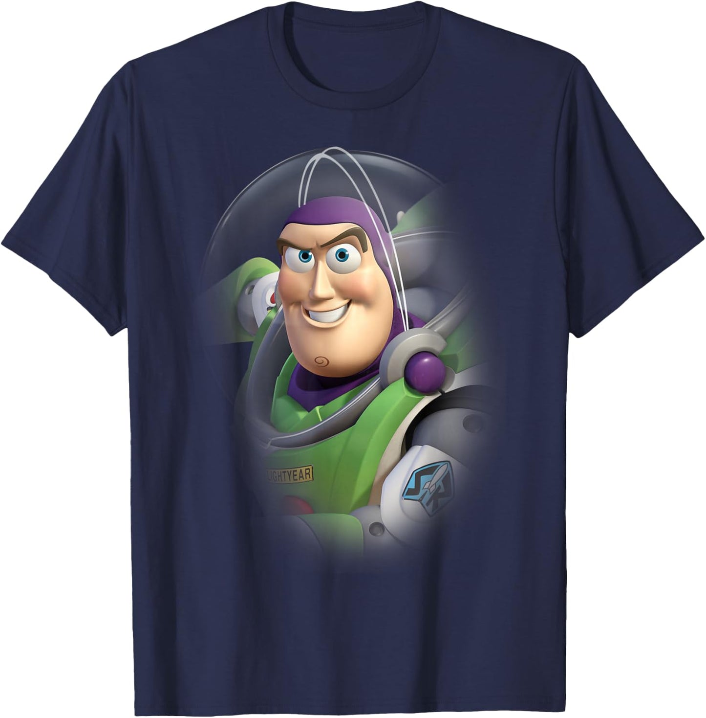 Disney Pixar Toy Story Buzz Lightyear Faded Astronaut Logo T-Shirt - T-Shirt | Navy