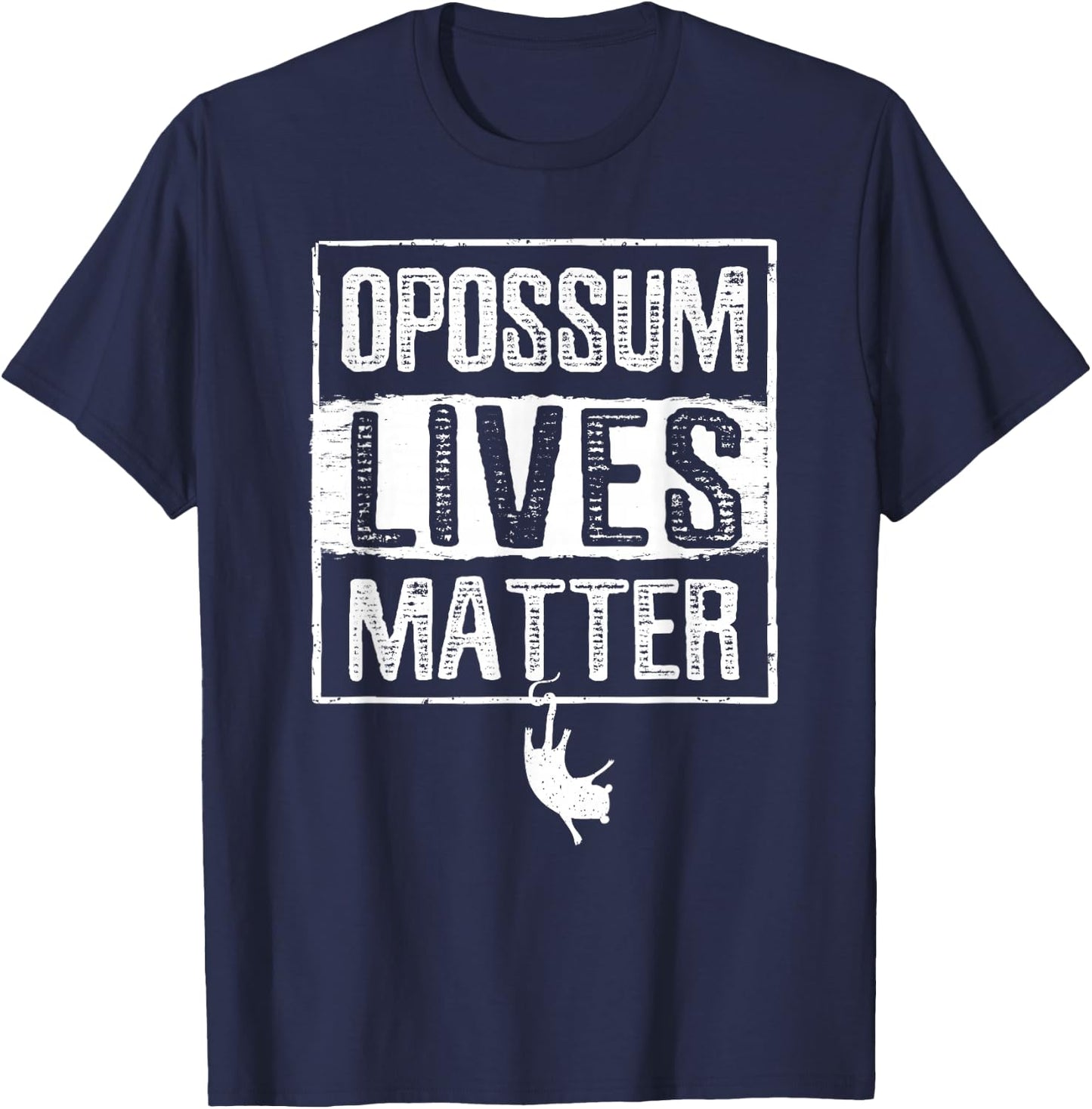 Opossum Lives Matter Animal Funny Sleeping Opossum T-Shirt - T-Shirt | Navy