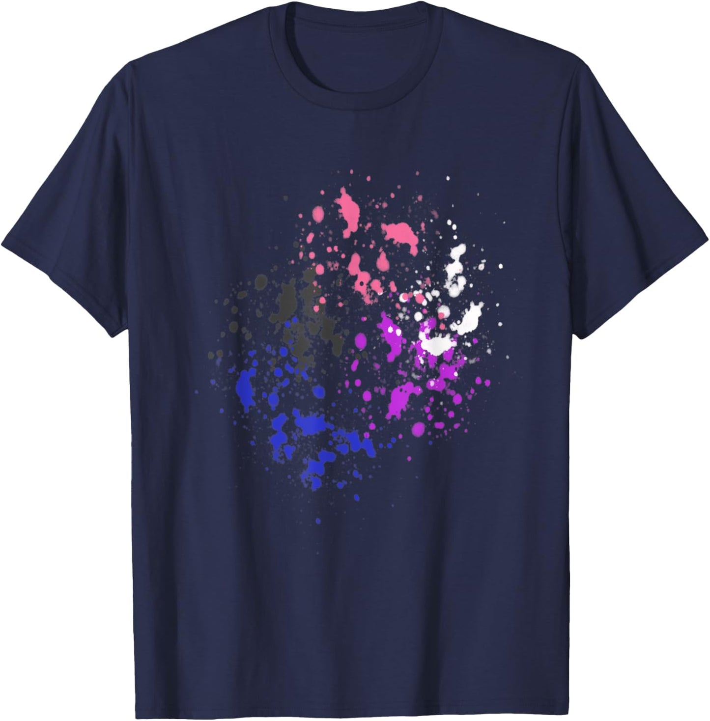 Subtle Genderfluid Pride, Pride Flag T-Shirt - T-Shirt | Navy