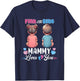 Pink Or Blue Mammy Loves You Baby Gender Reveal Party T-Shirt - T-Shirt | Navy
