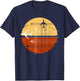 747 Sunrise Vintage Aircraft Retro Art AvGeek Pilot T-Shirt - T-Shirt | Navy