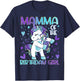 Mamma of the Birthday Girl Flossing Unicorn Mom Mommy Gifts T-Shirt - T-Shirt | Navy