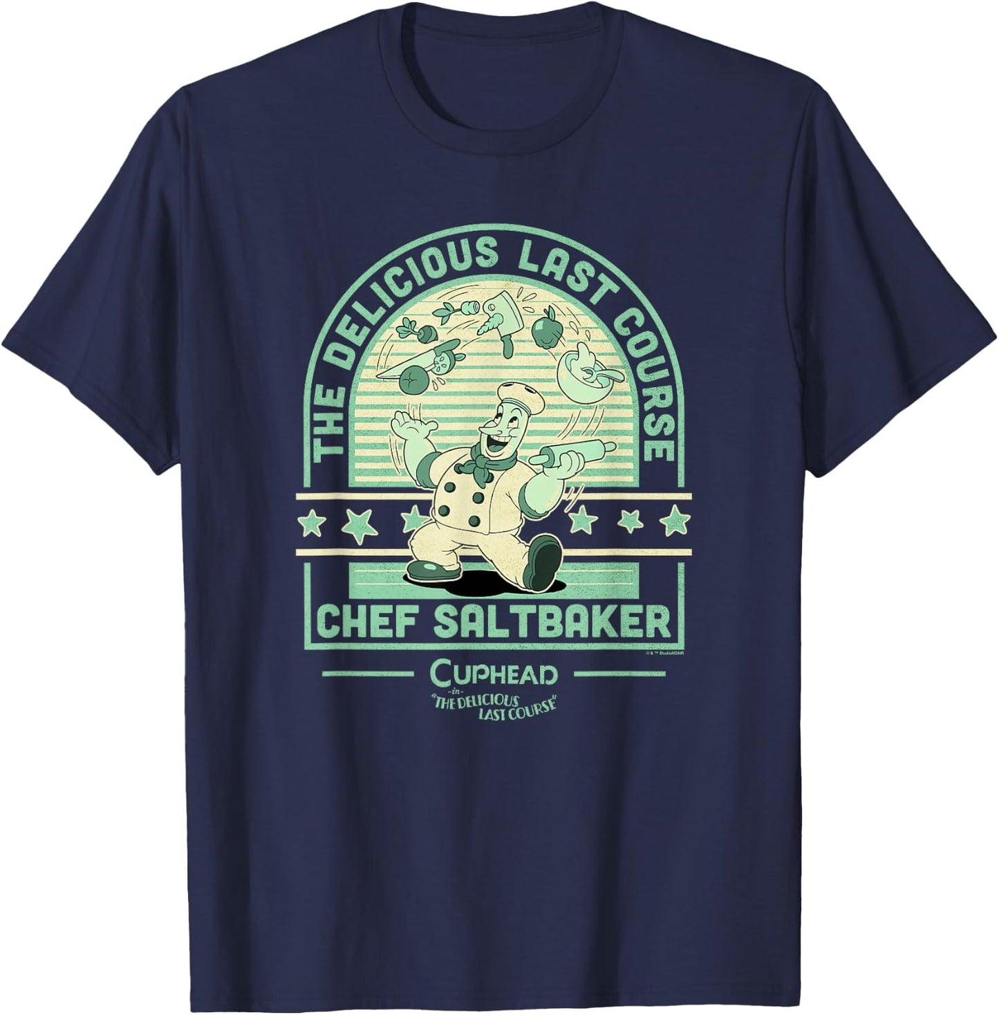 The Delicious Last Course Chef Saltbaker Juggling T-Shirt - T-Shirt | Navy