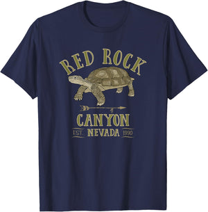 RED ROCK CANYON NEVADA Desert Tortoise turtle souvenir T-Shirt - T-Shirt | Navy
