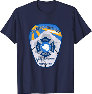 Antarctic Fire Department Patch T-Shirt - T-Shirt | Navy
