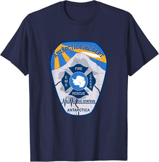 Antarctic Fire Department Patch T-Shirt - T-Shirt | Navy