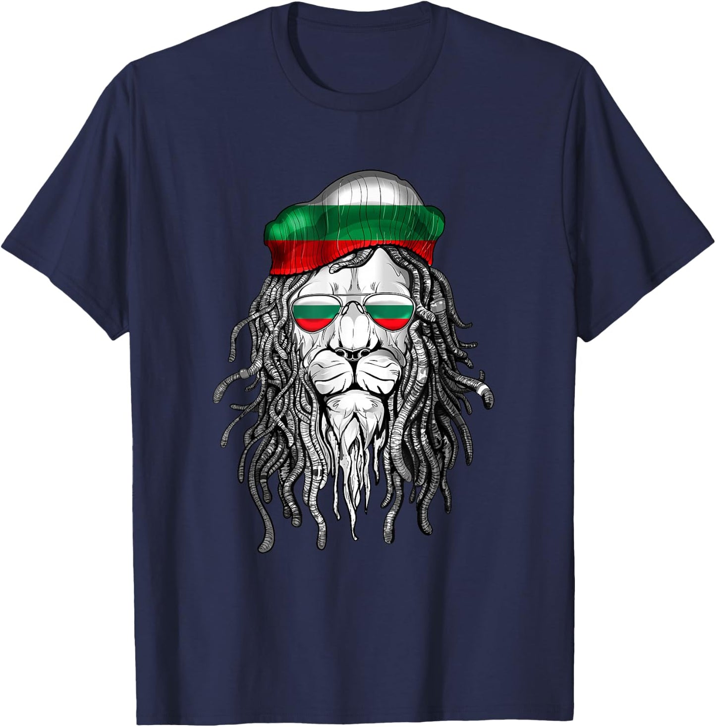 Bulgarian Flag Biker Bulgaria T-Shirt - T-Shirt | Navy