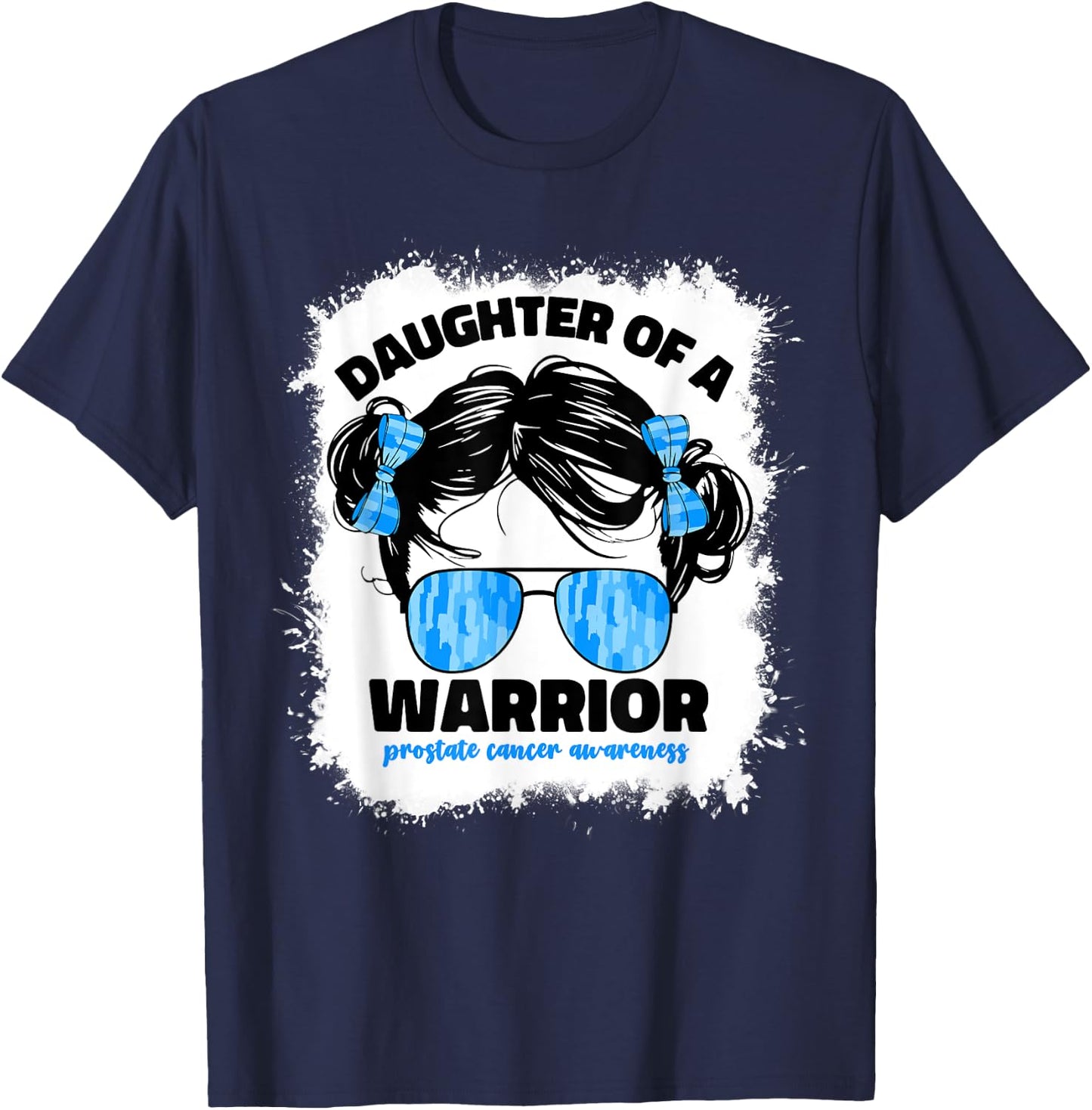 Daughter Of A Warrior Prostate Cancer Awareness Month Girls T-Shirt - T-Shirt | Navy