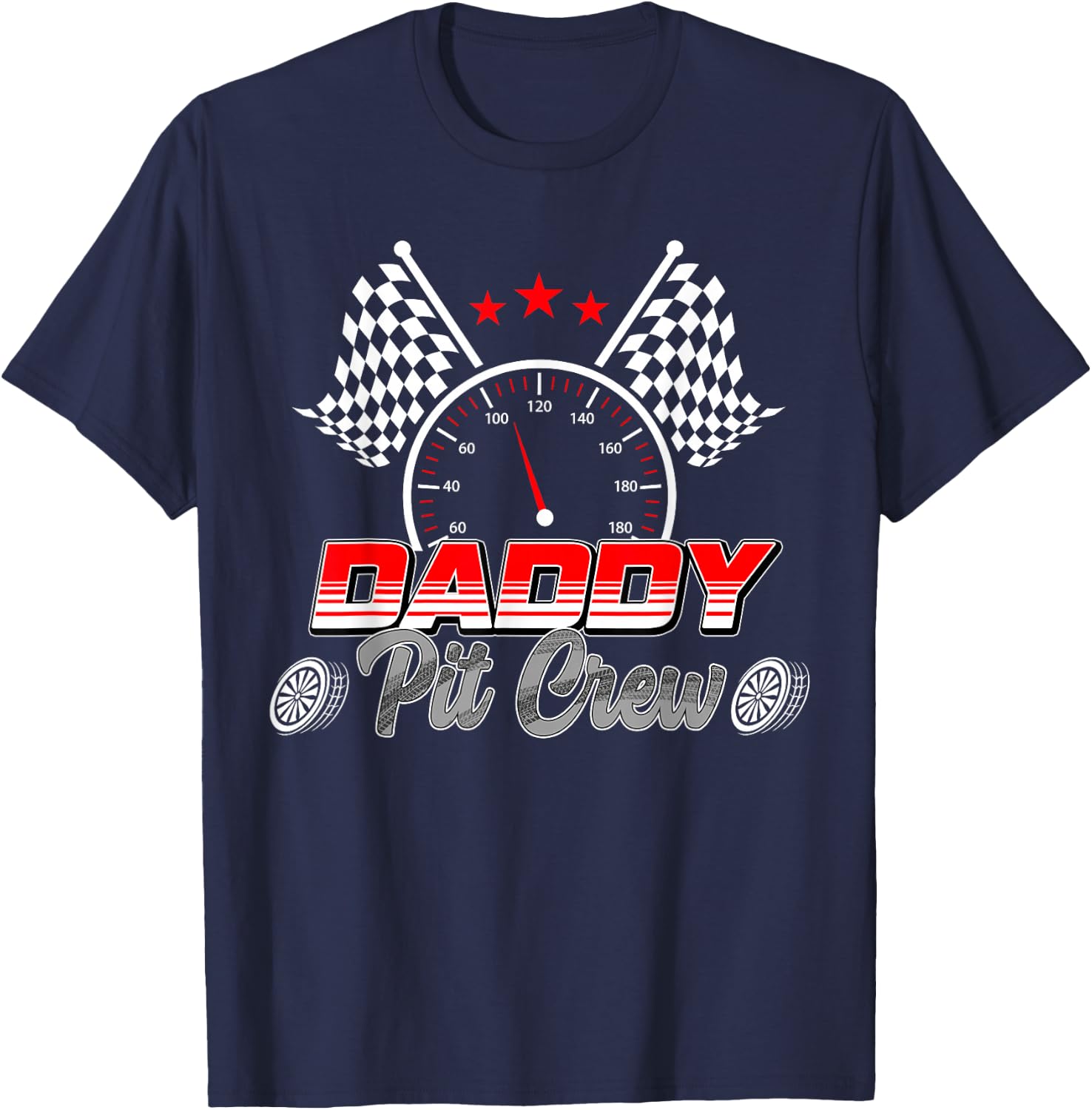 Daddy Pit Crew Race Car Birthday Family Racing Adult Women T-Shirt - T-Shirt | Navy