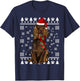 Boykin Spaniel Dog Santa Hat Xmas Ugly Christmas T-Shirt - T-Shirt | Navy