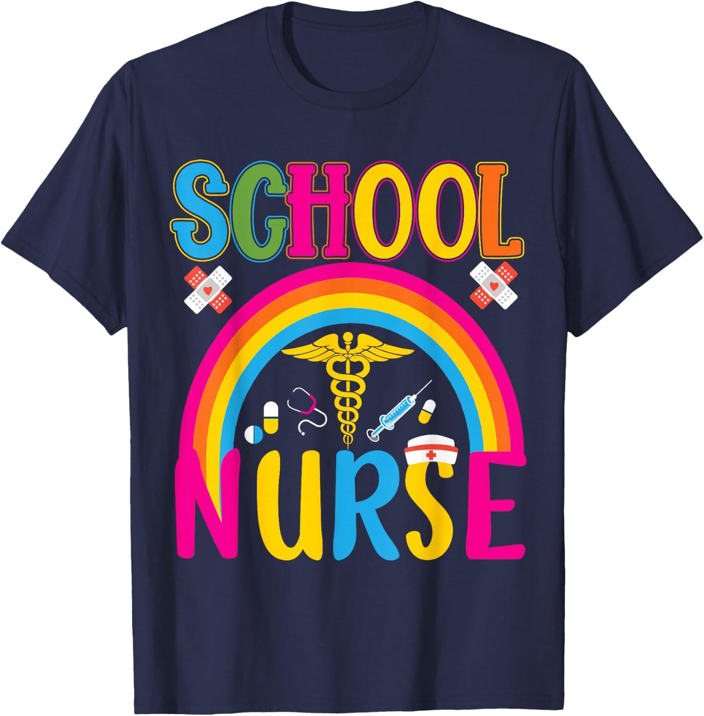 School Nurse | School Nurse T-Shirt - T-Shirt | Navy