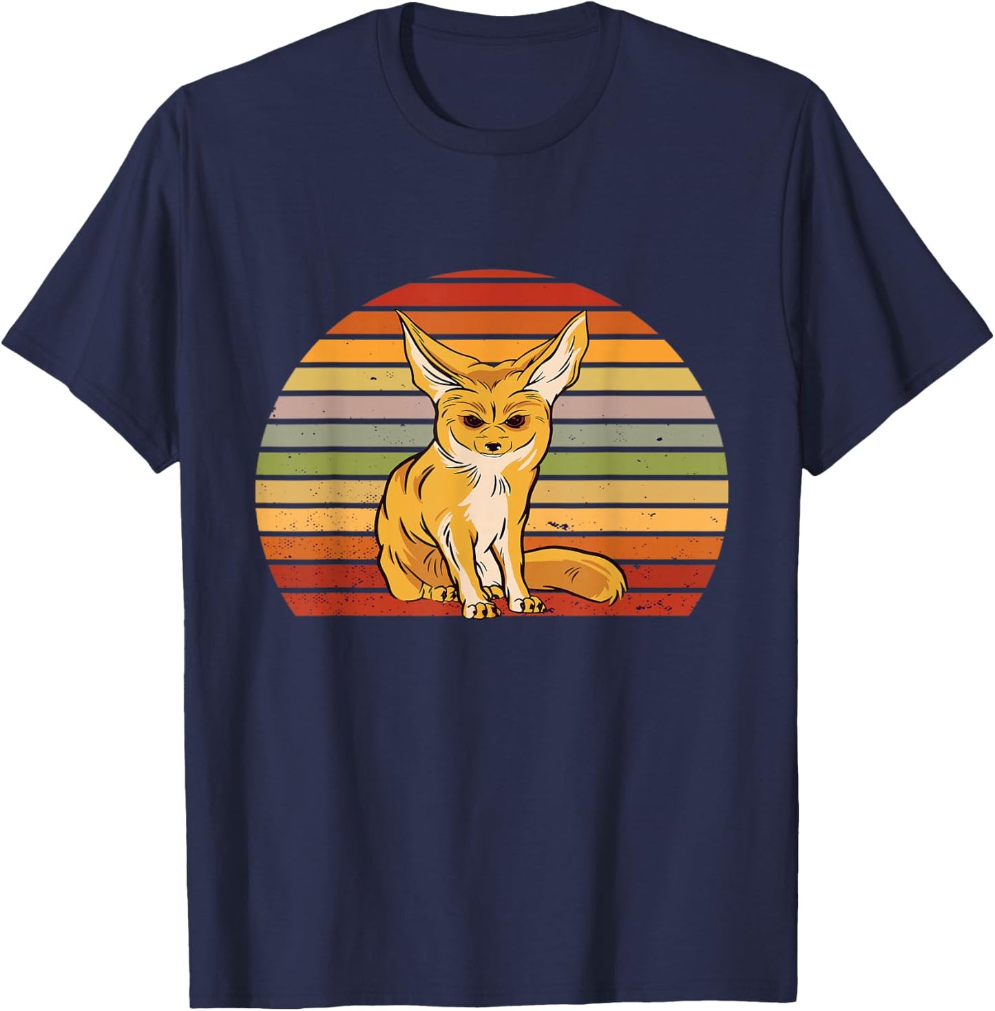 Fennec Fox Fennec Fox Owner Retro Vintage Desert Animal T-Shirt - T-Shirt | Navy