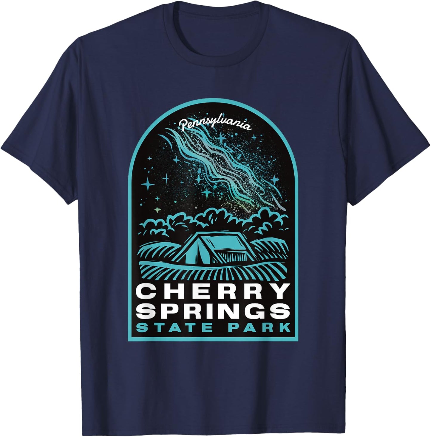 Cherry Springs State Park Pennsylvania Stars T-Shirt - T-Shirt | Navy