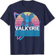 Norse Mythology Viking Gifts Valkyrie Viking Retro , Black T-Shirt - T-Shirt | Navy
