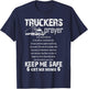 Truck Driver Prayer Trucker Driving Gift T-Shirt - T-Shirt | Navy