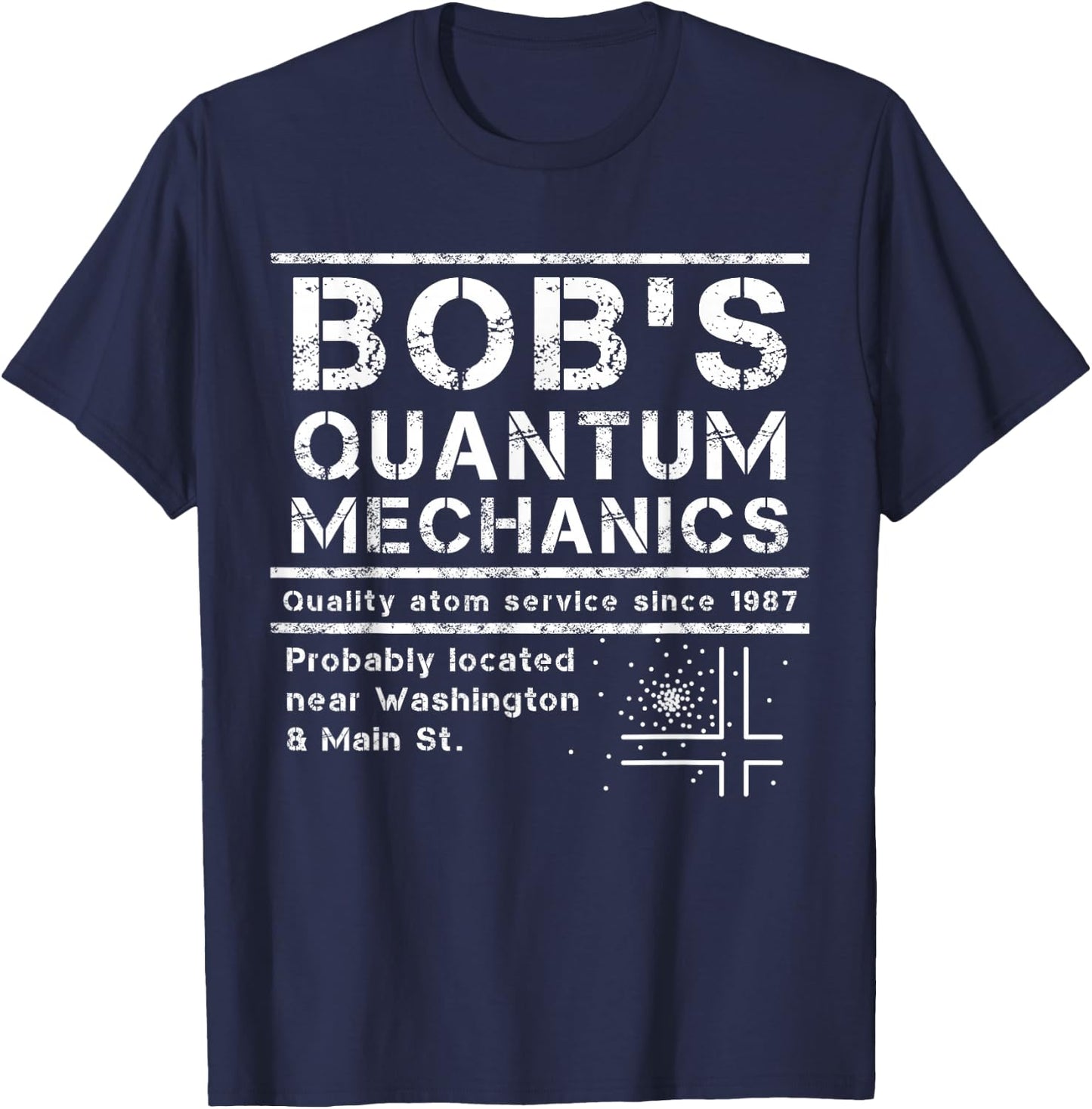 Funny Physics Theory of Quantum Mechanism - Physics T-Shirt - T-Shirt | Navy