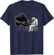 Cool Piano Art Women Keyboard Piano Player Astronaut T-Shirt - T-Shirt | Navy