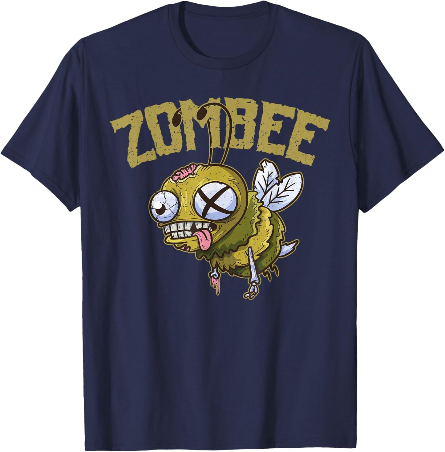Zombies Flight of the Living Dead Honey Bee Zombee T-Shirt - T-Shirt | Navy