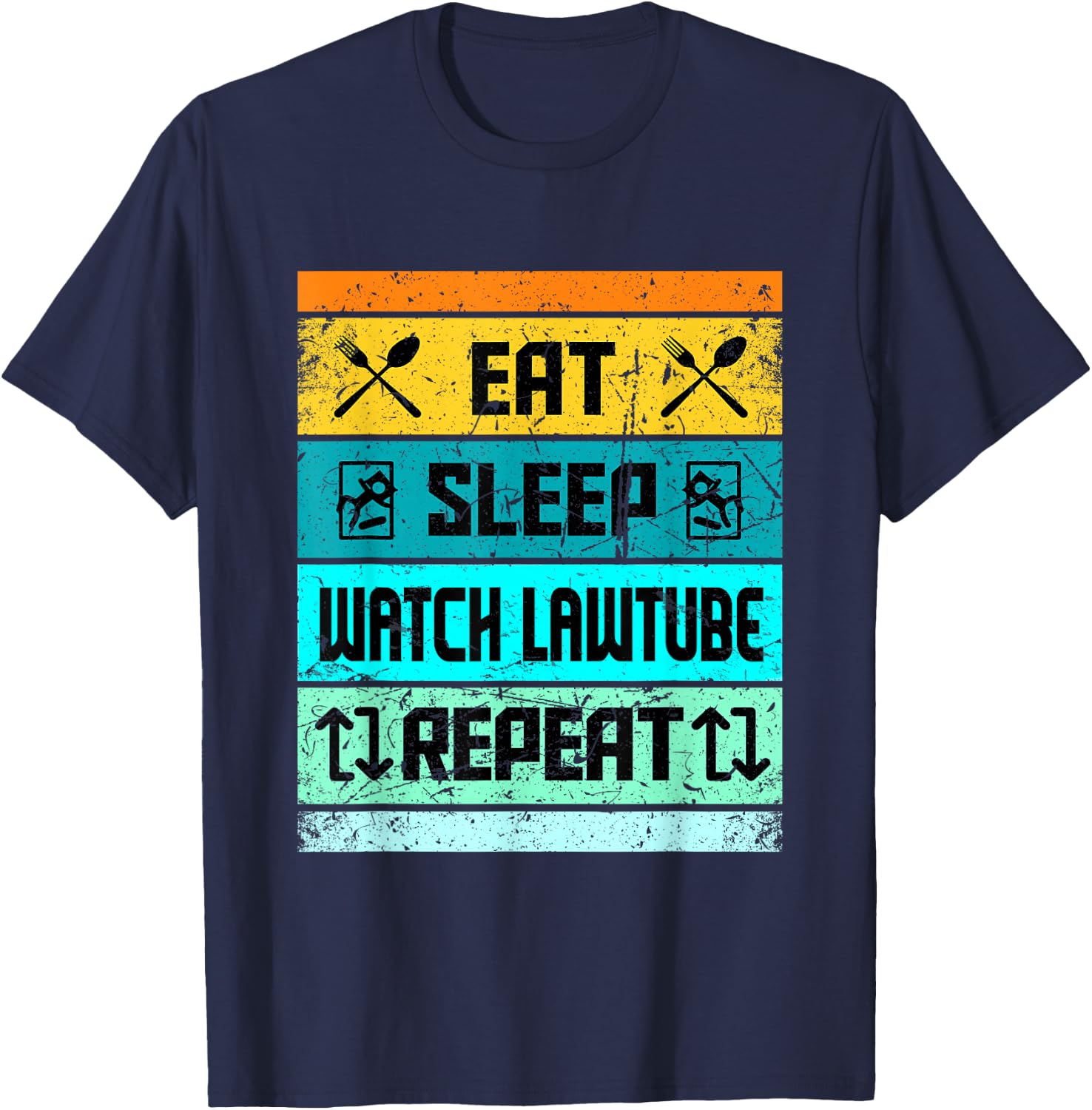 Retro Vintage Law Tube Crime Law School And Lawyer T-Shirt - T-Shirt | Navy