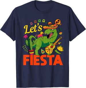 Let's Fiesta Cinco De Mayo Camisa Mexicana Hombre T-Shirt - T-Shirt | Navy