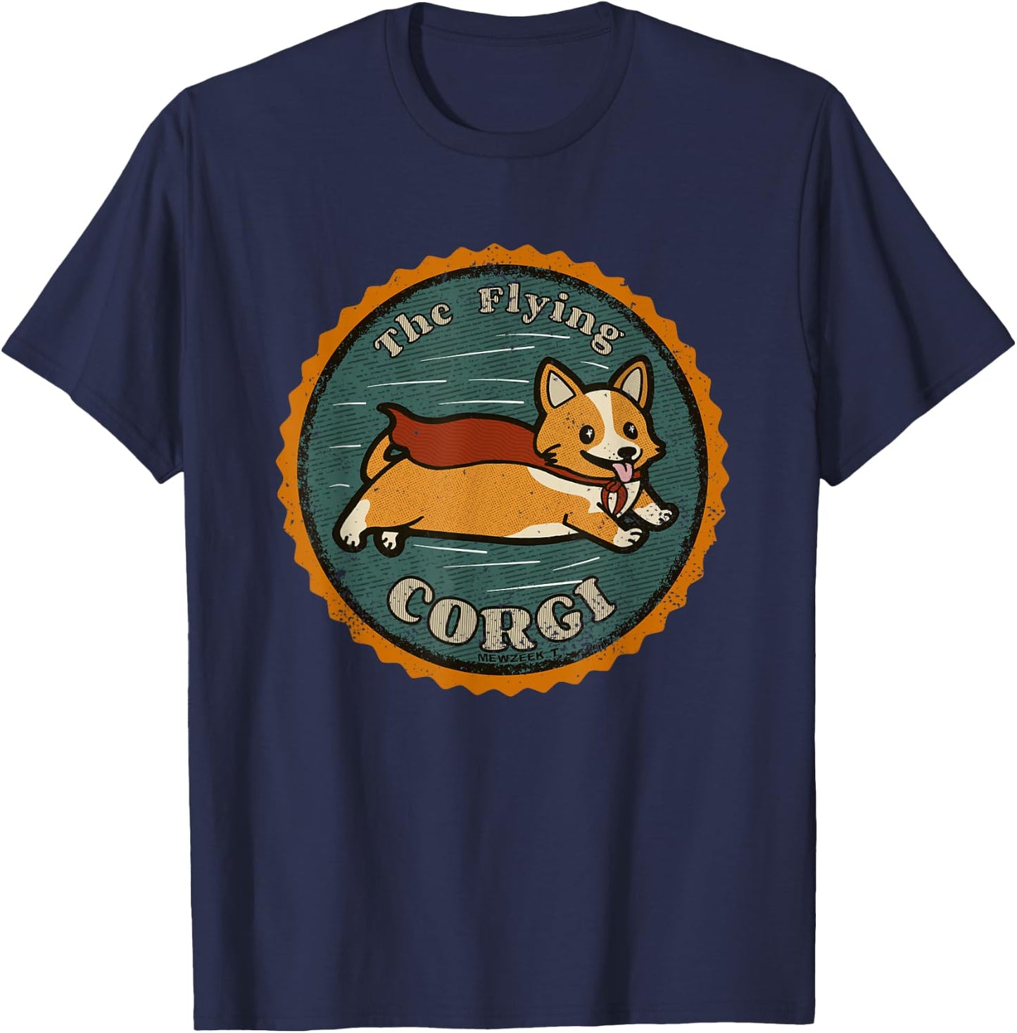 Corgi Super Hero T-Shirt - T-Shirt | Navy