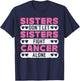Sisters Don't Let Sisters Fight Cancer Alone Breast Cancer T-Shirt - T-Shirt | Navy