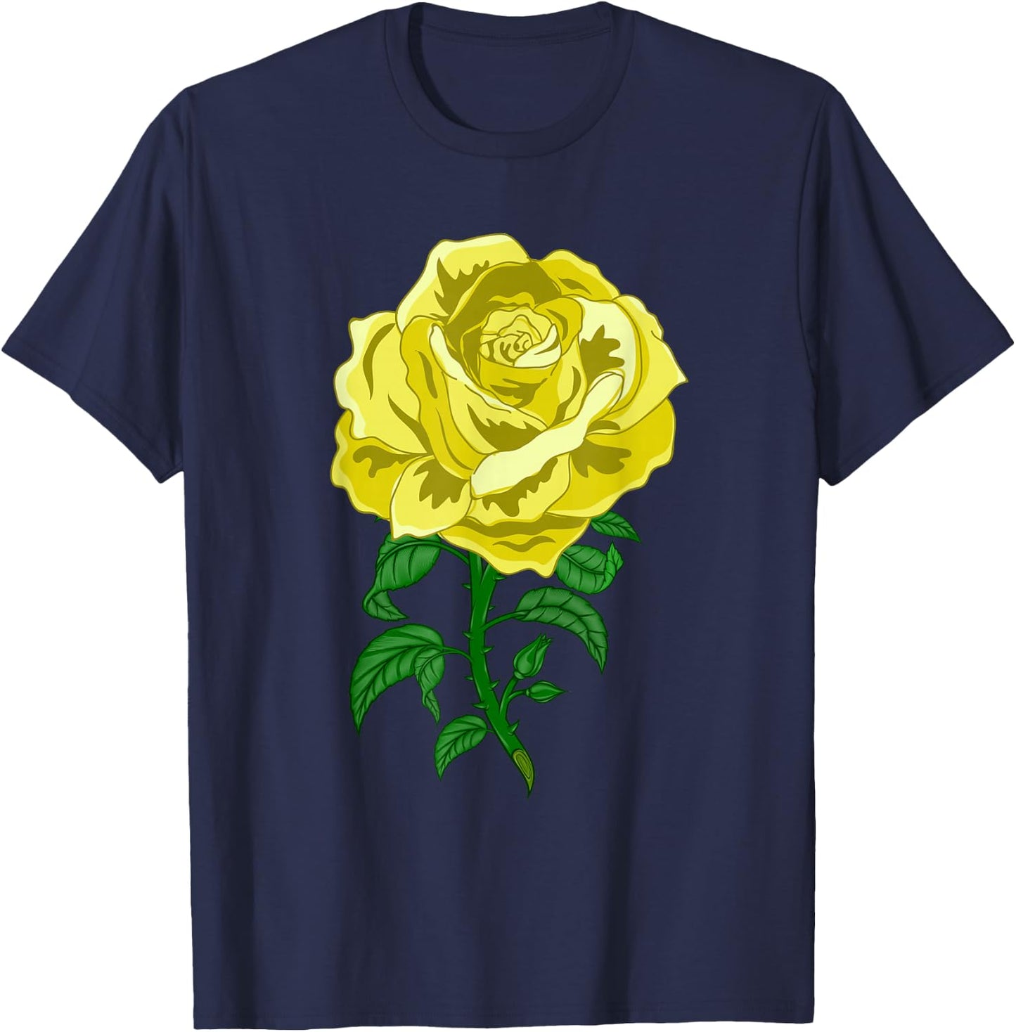 Rose Flower Hobby Gardener Gardener - Garden Yellow Rose T-Shirt - T-Shirt | Navy