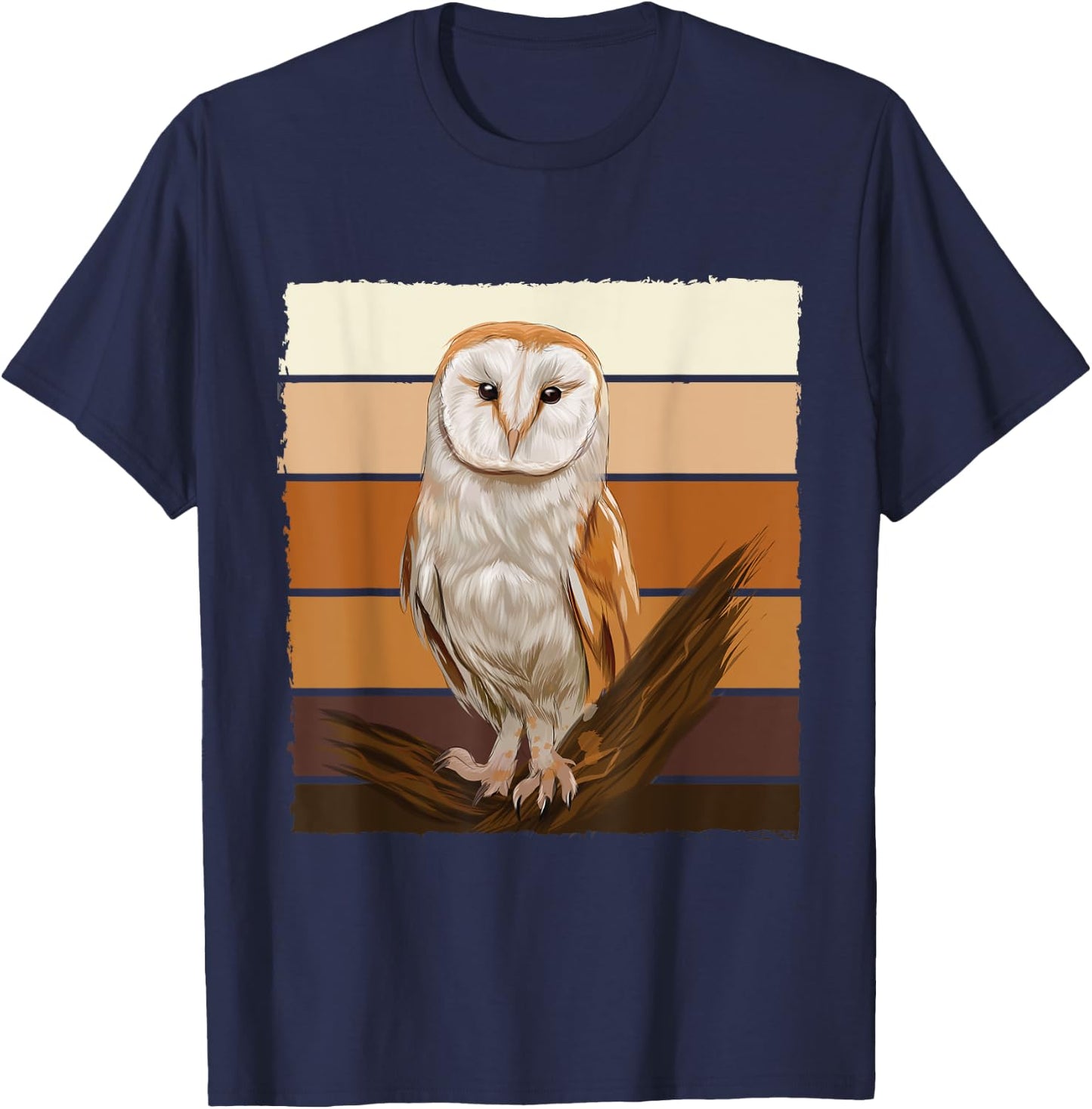 Vintage Barn Owl T-Shirt - T-Shirt | Navy