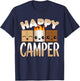 Campfire Camping Outdoor Friends Smores Happy Camper T-Shirt - T-Shirt | Navy
