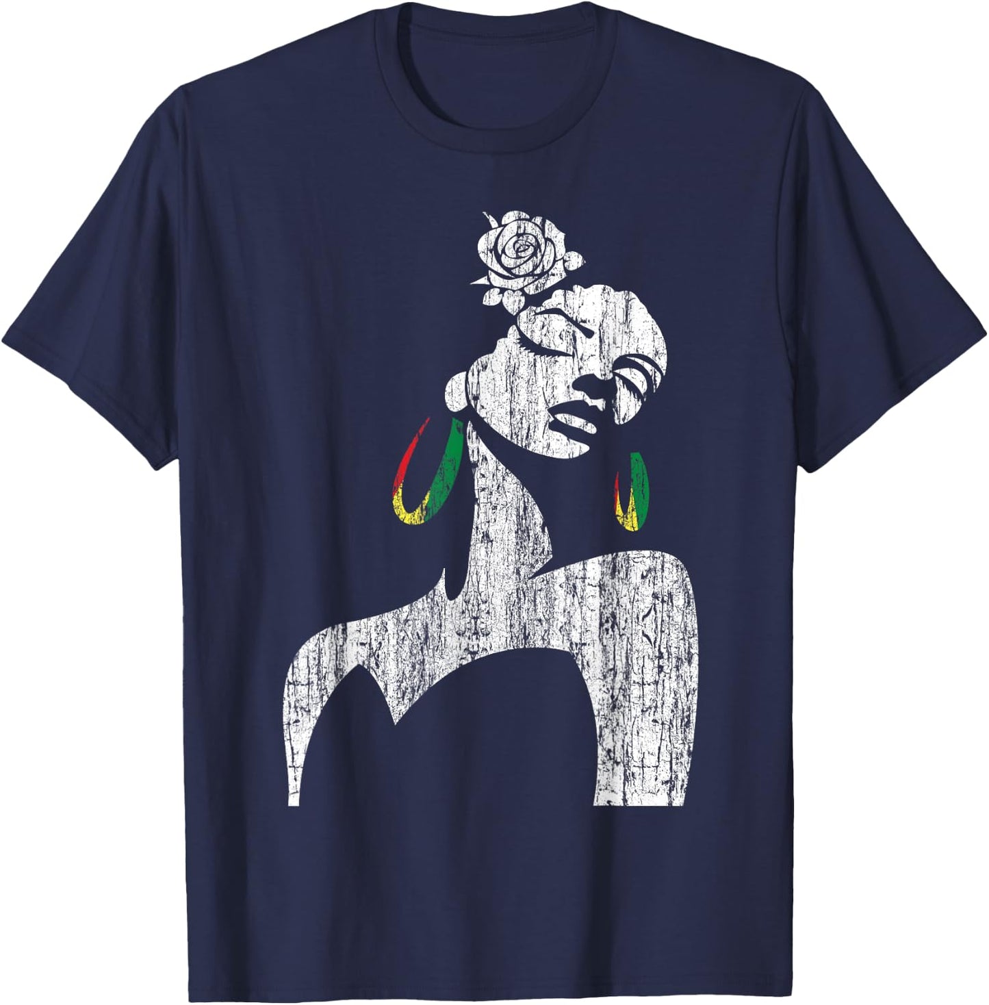 Afro Diva Black Girl Magic Shirt Africa Natural Melanin T-Shirt - T-Shirt | Navy