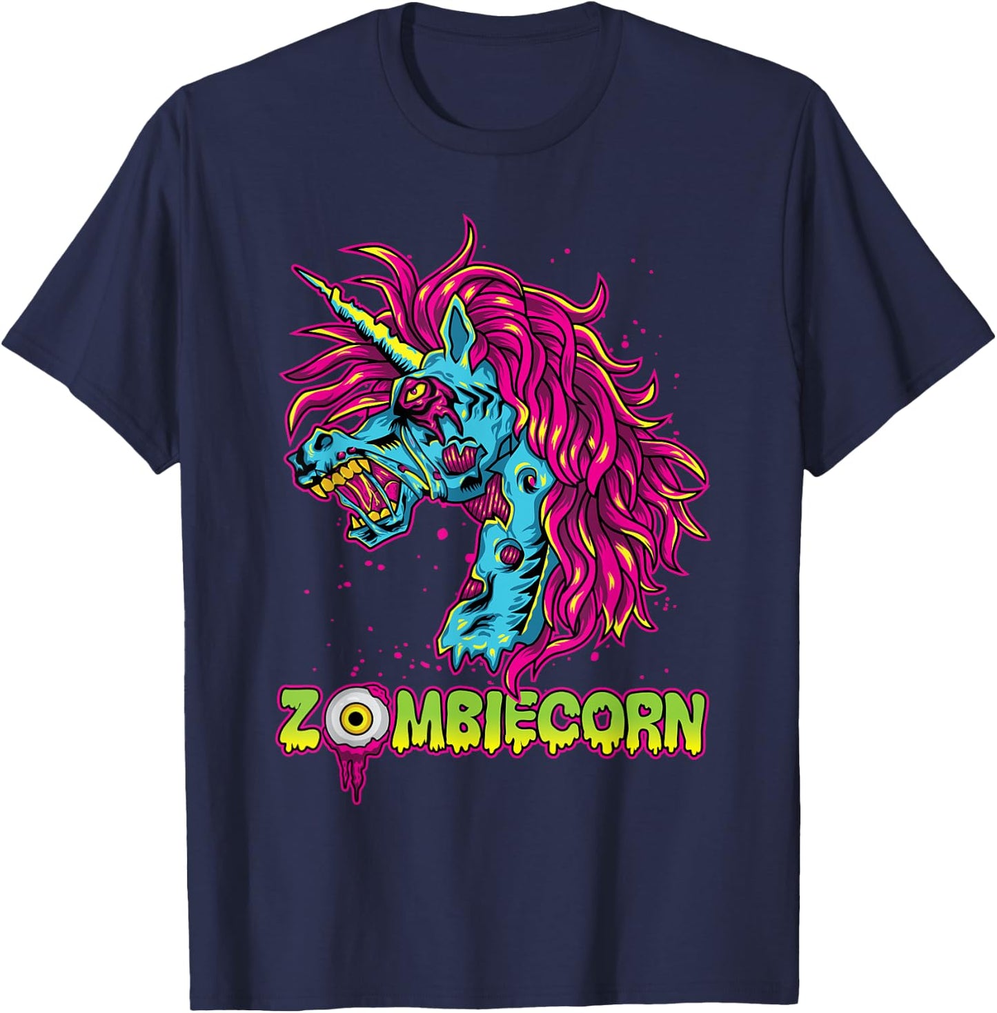 Scary Zombiecorn Zombie Unicorn Halloween Costume T-Shirt - T-Shirt | Navy