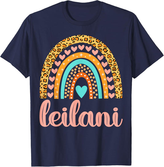Leilani Leilani Name Birthday Shirt Gift T-Shirt - T-Shirt | Navy