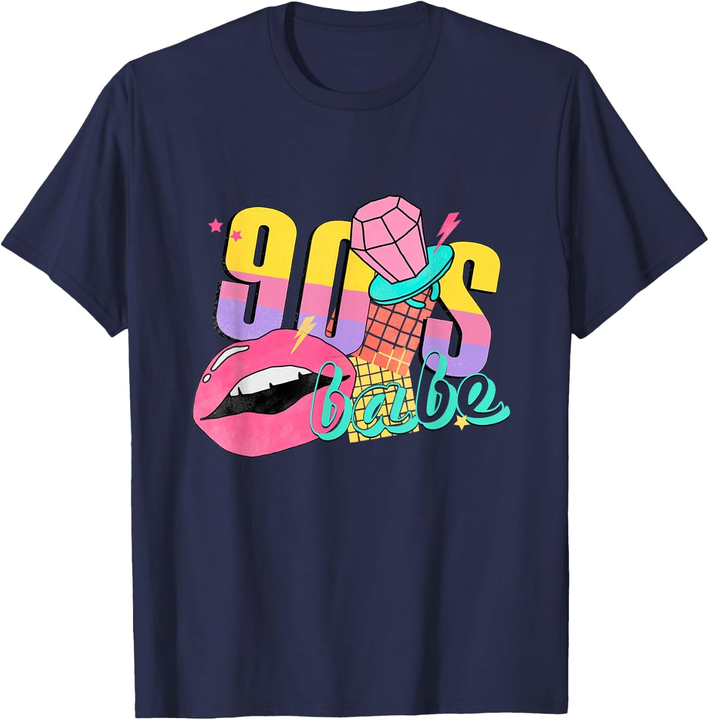 90's Bride Bridesmaids 90s Theme Bachelorette Matching Women T-Shirt - T-Shirt | Navy