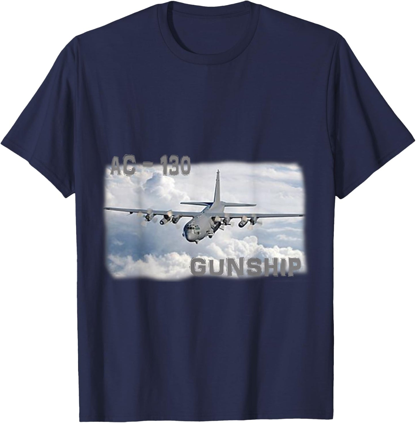 Ac 130 Gunship Military Airplane Adult Children Shirt T-Shirt - T-Shirt | Navy