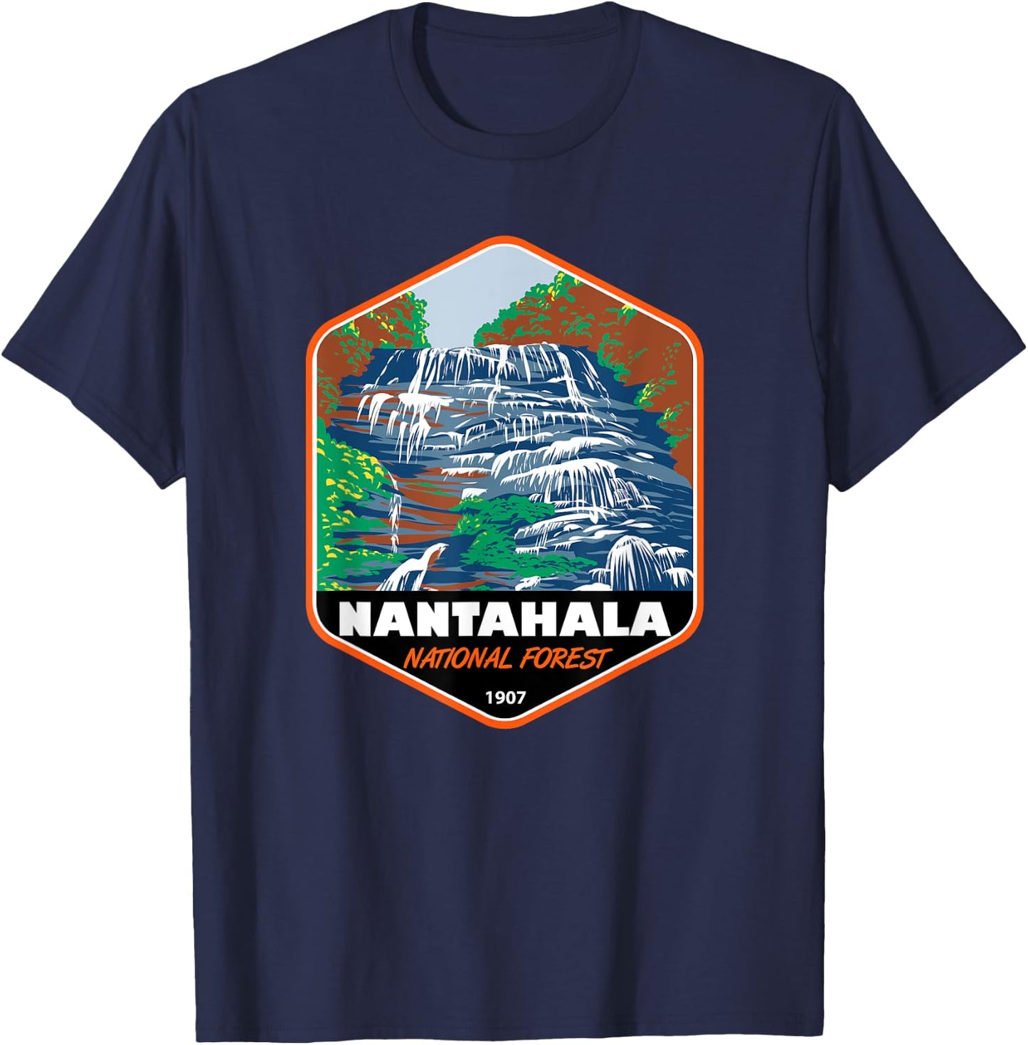 Nantahala National Forest North Carolina Badge T-Shirt - T-Shirt | Navy