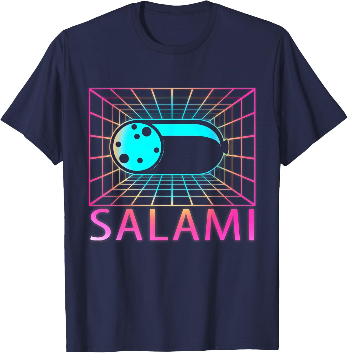 Salami Retro Gift T-Shirt - T-Shirt | Navy