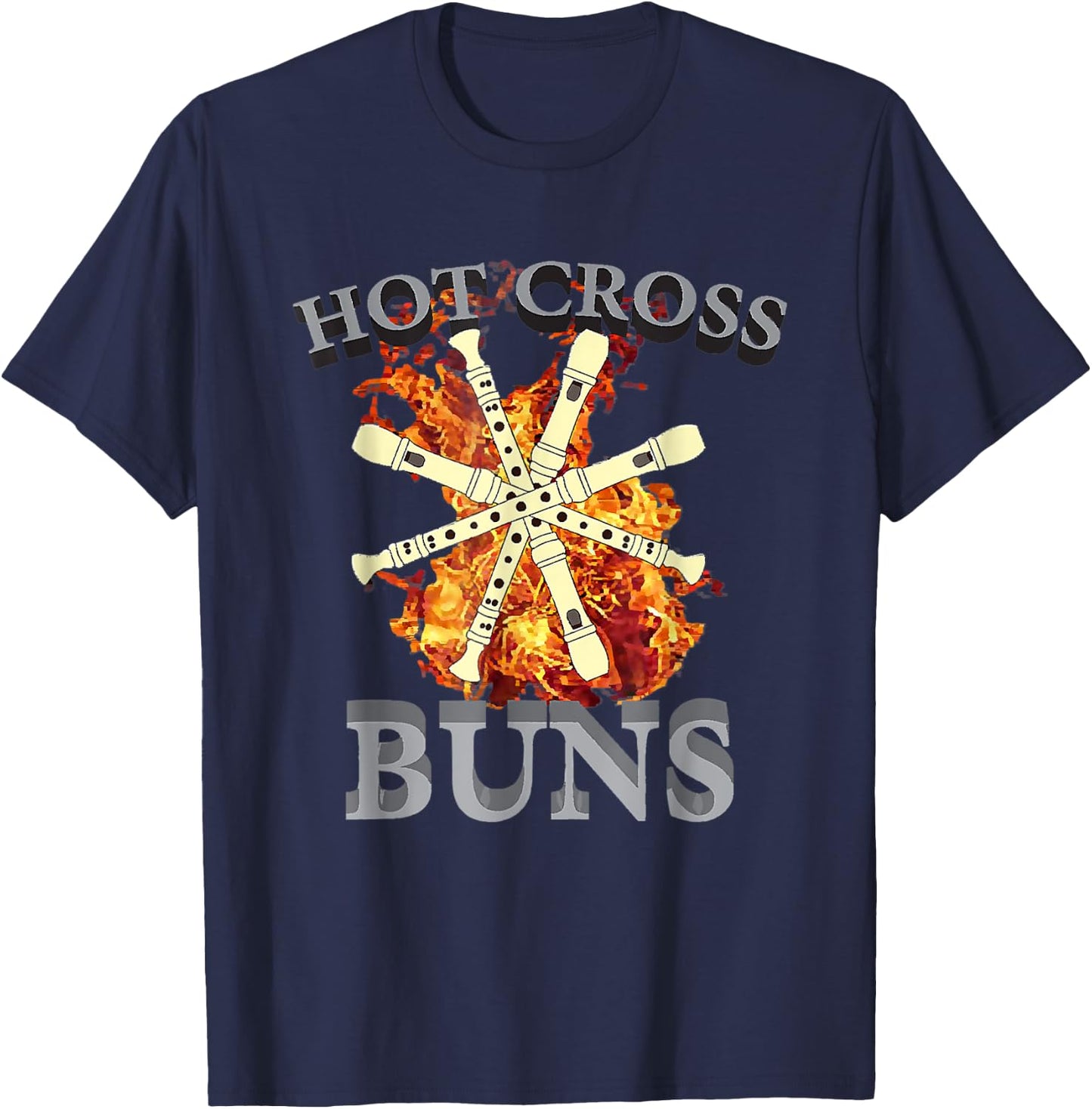 Hot Cross Buns pattern for dad T-Shirt - T-Shirt | Navy