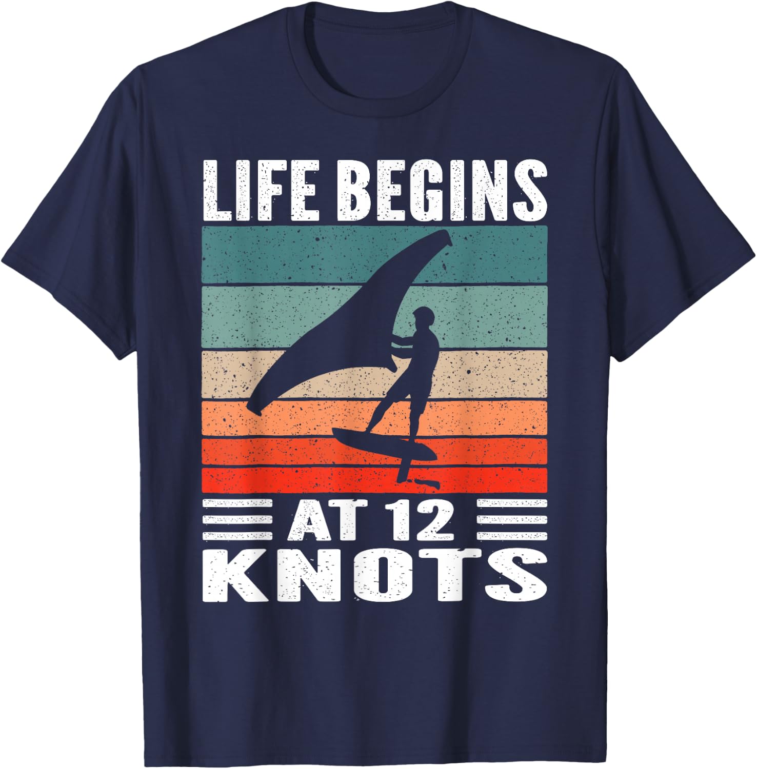 Wing foiling foil surfing wing surf surfer water sports T-Shirt - T-Shirt | Navy