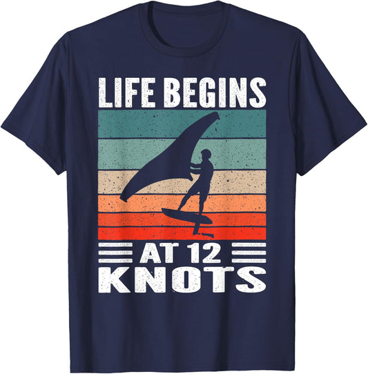 Wing foiling foil surfing wing surf surfer water sports T-Shirt - T-Shirt | Navy