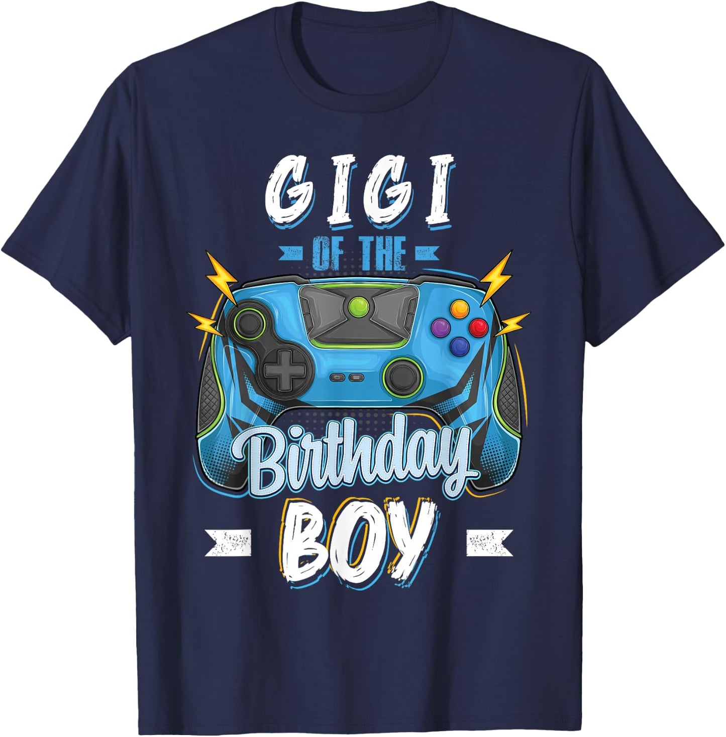 Gigi of the Birthday Boy Matching family Video Gamer party T-Shirt - T-Shirt | Navy