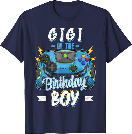 Gigi of the Birthday Boy Matching family Video Gamer party T-Shirt - T-Shirt | Navy