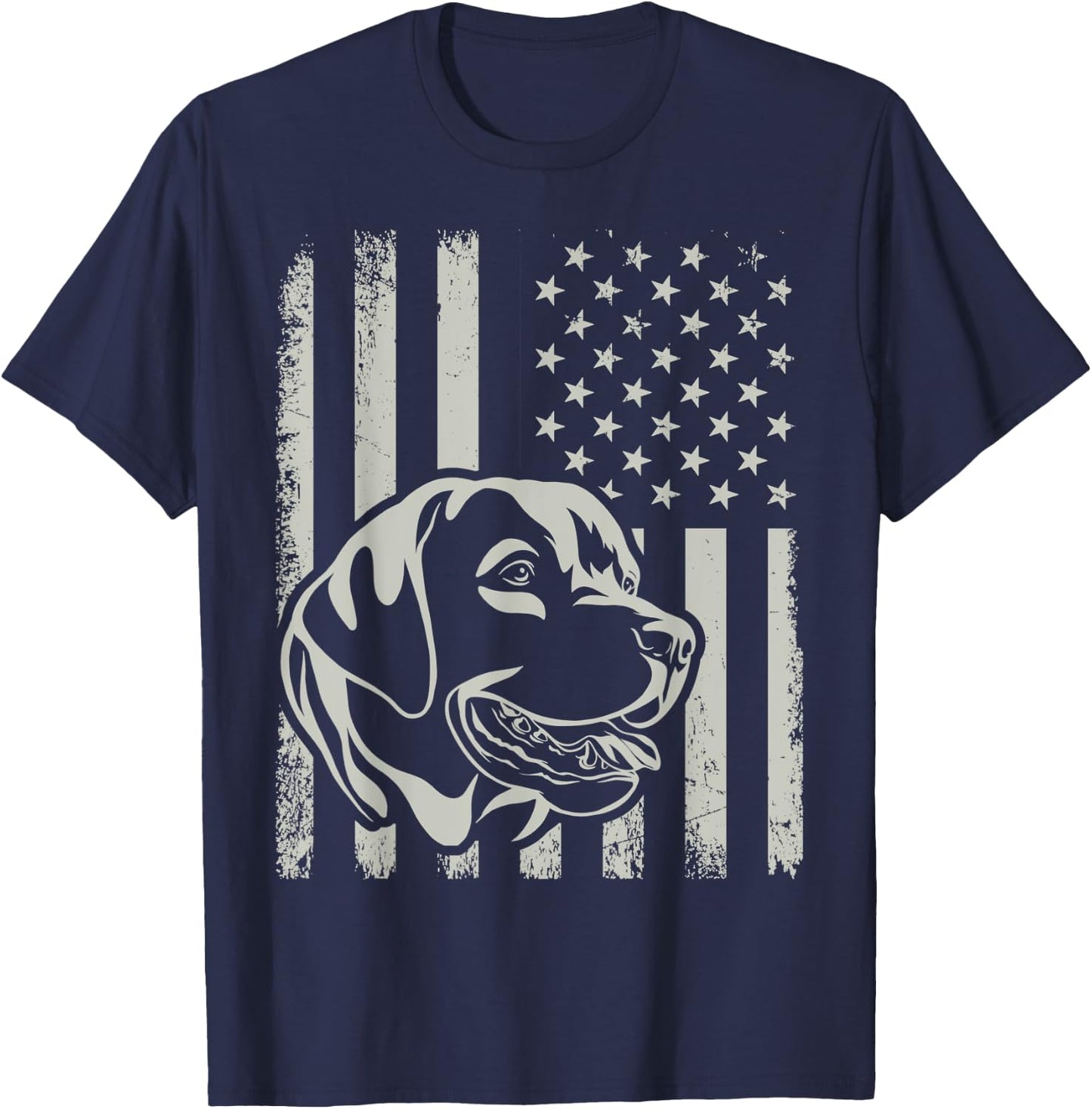 Proud Patriotic Labrador Retriever Owner Lover American Flag Kids Men T-Shirt - T-Shirt | Navy