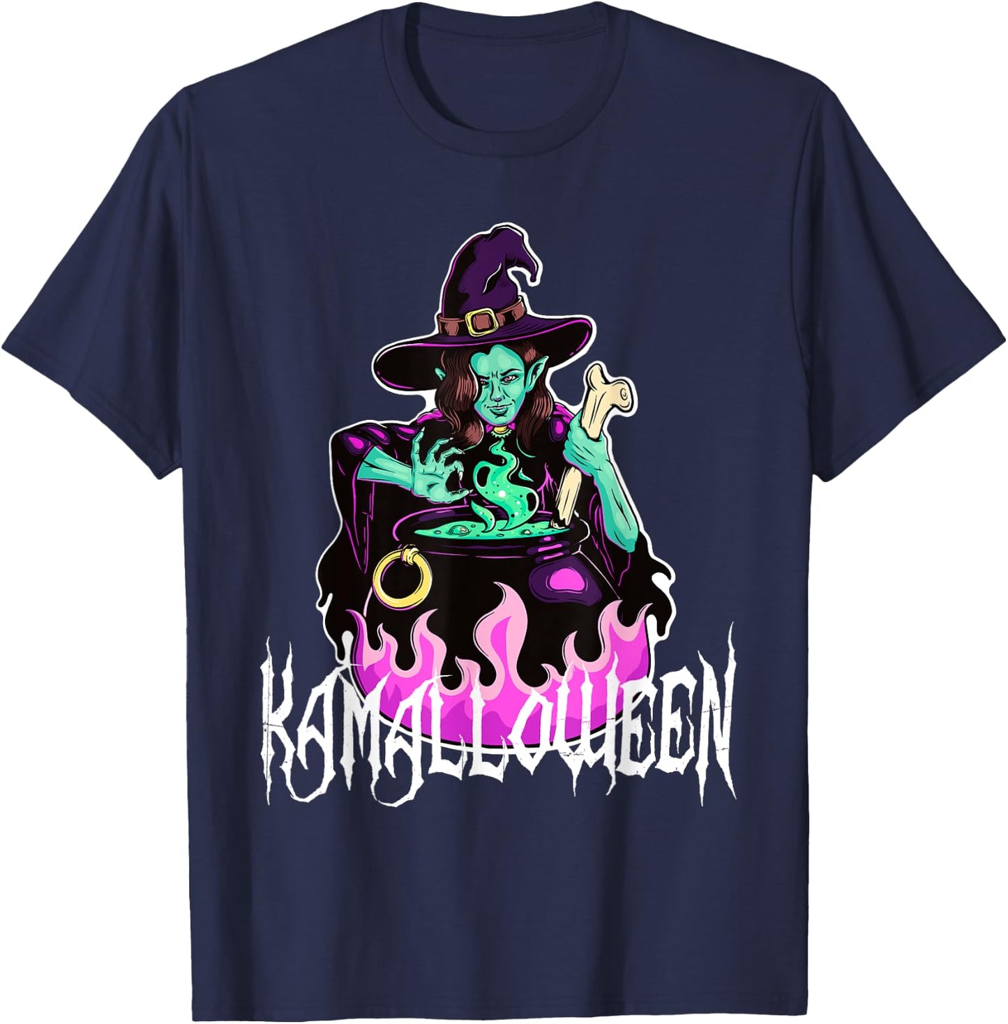 Kamalloween Funny Witch Kamala Harris Halloween Costume T-Shirt - T-Shirt | Navy