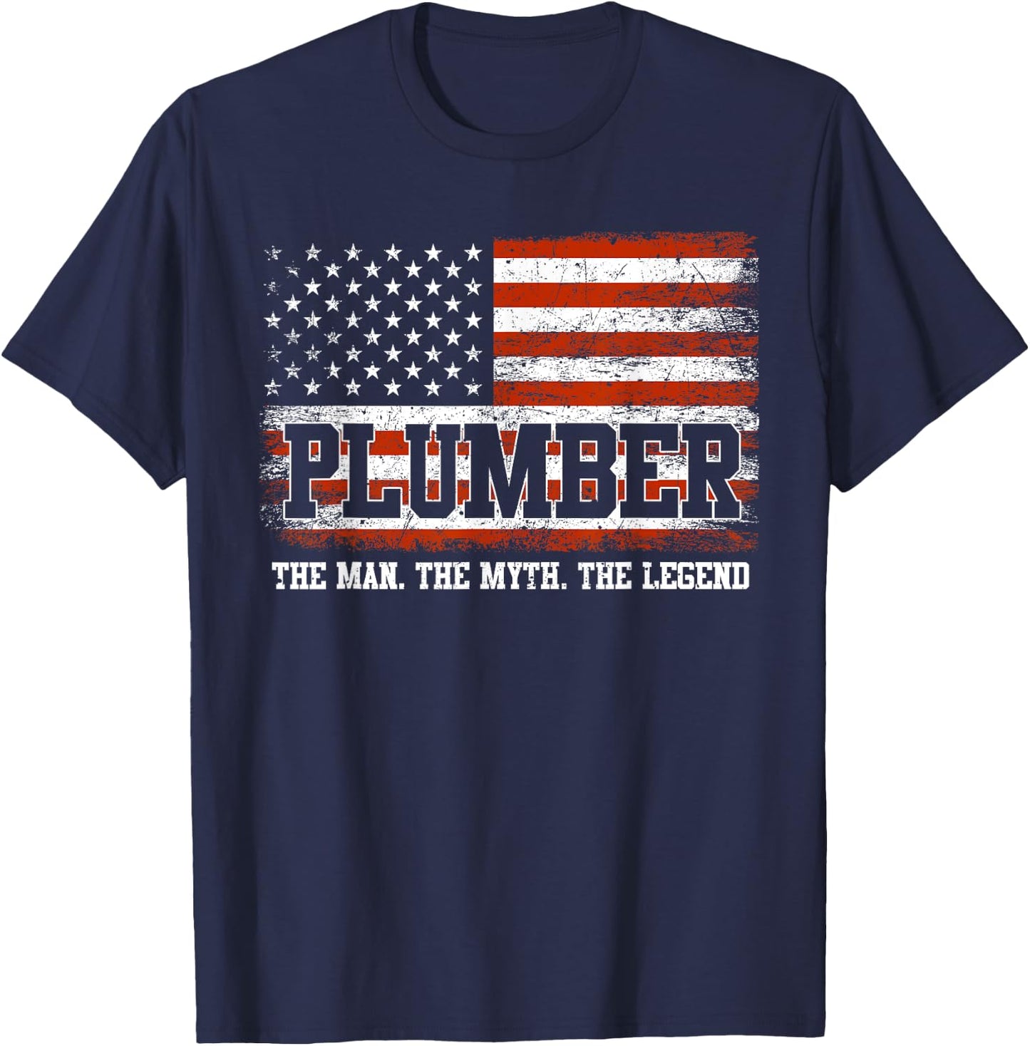 Plumbing Graphic Design Plumber Dad T-Shirt - T-Shirt | Navy