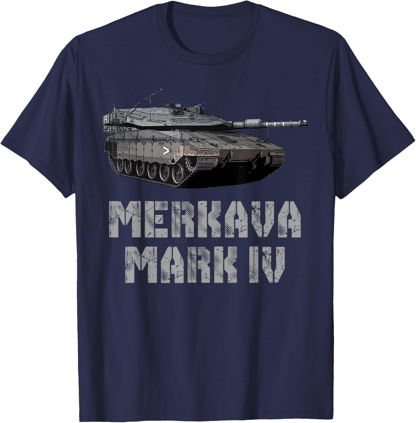 Merkava Mark IV Tank Commander War History T Shirt T-Shirt - T-Shirt | Navy
