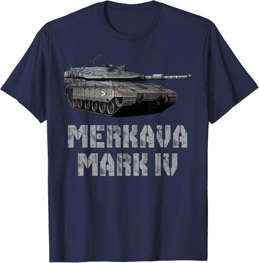 Merkava Mark IV Tank Commander War History T Shirt T-Shirt - T-Shirt | Navy